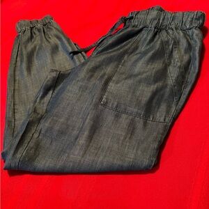 Jean joggers fabric lyocell,pockets front and back